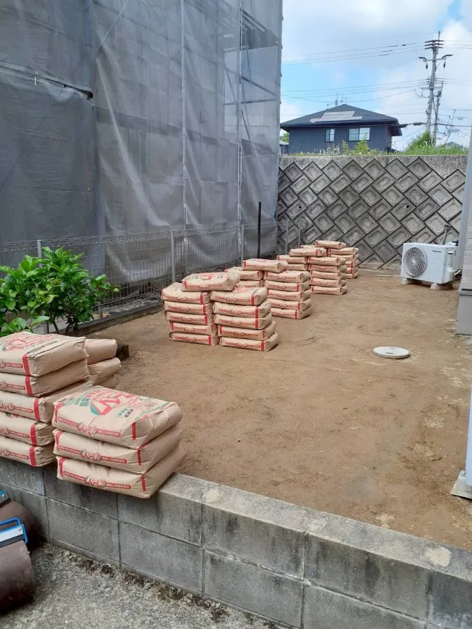 材料の搬入